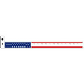 Pre Printed Plastic Stars & Stripes Wristband 3/4"